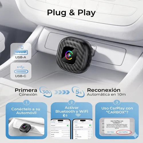 Adaptador inalámbrico CarPlay y Android Auto 2 en 1 ZeliQ – foto 6