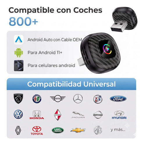 Adaptador inalámbrico CarPlay y Android Auto 2 en 1 ZeliQ – foto 3